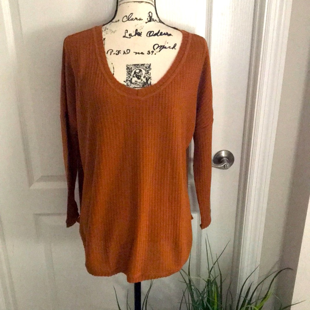 Waffle knit top. NW0T
